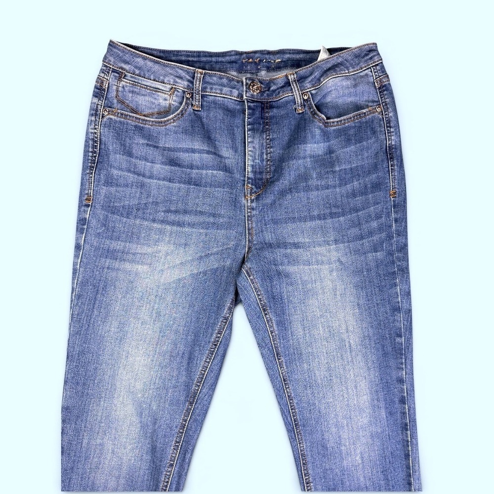 Seven7 Skinny Jeans‎ Women 12 High Rise Stretch Blue Denim Medium Wash Slimming